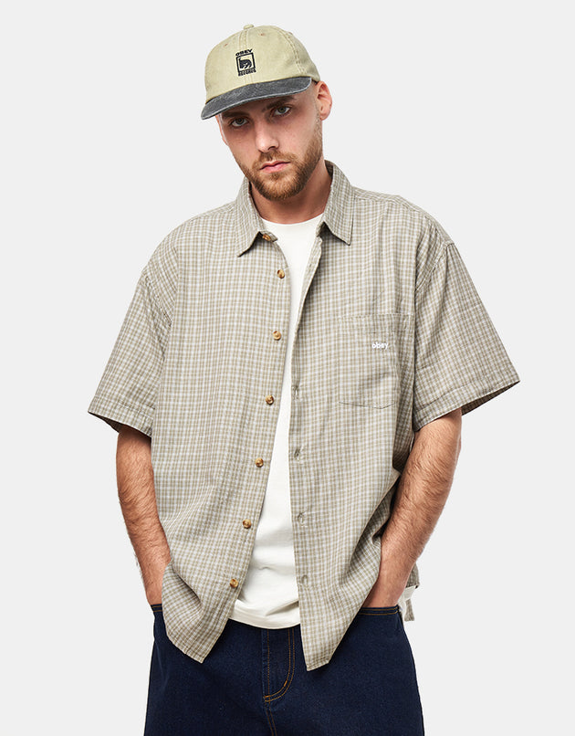 Obey Bigwig Ian Woven S/S Shirt - Dried Sage Multi