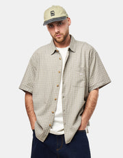 Obey Bigwig Ian Woven S/S Shirt - Dried Sage Multi