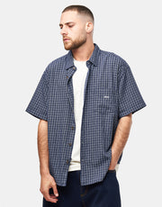Obey Bigwig Ian Woven S/S Shirt - Academy Navy Multi