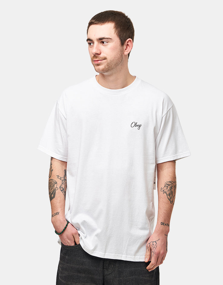 Obey Paper Rose T-Shirt - White