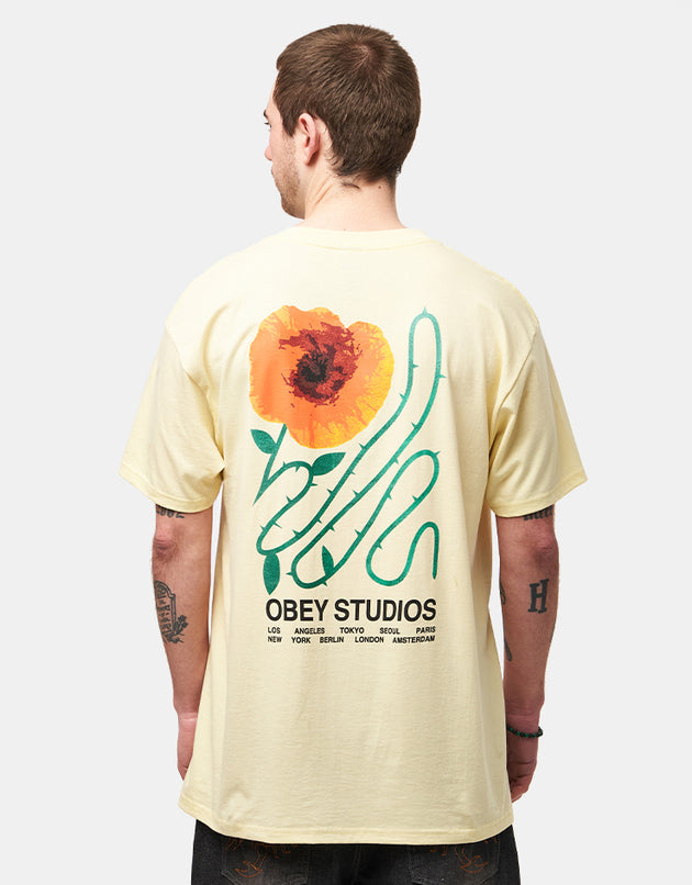 Obey Moves Of Life T-Shirt - Pale Yellow