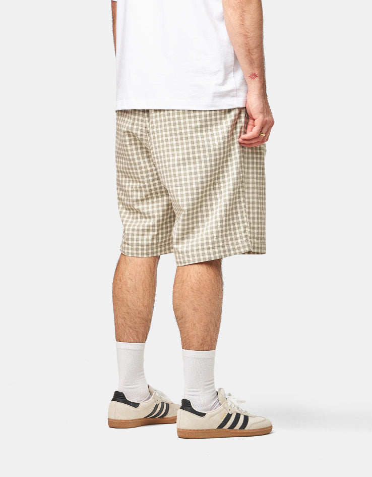Obey Coen Pleated Plaid Shorts - Birch Multi