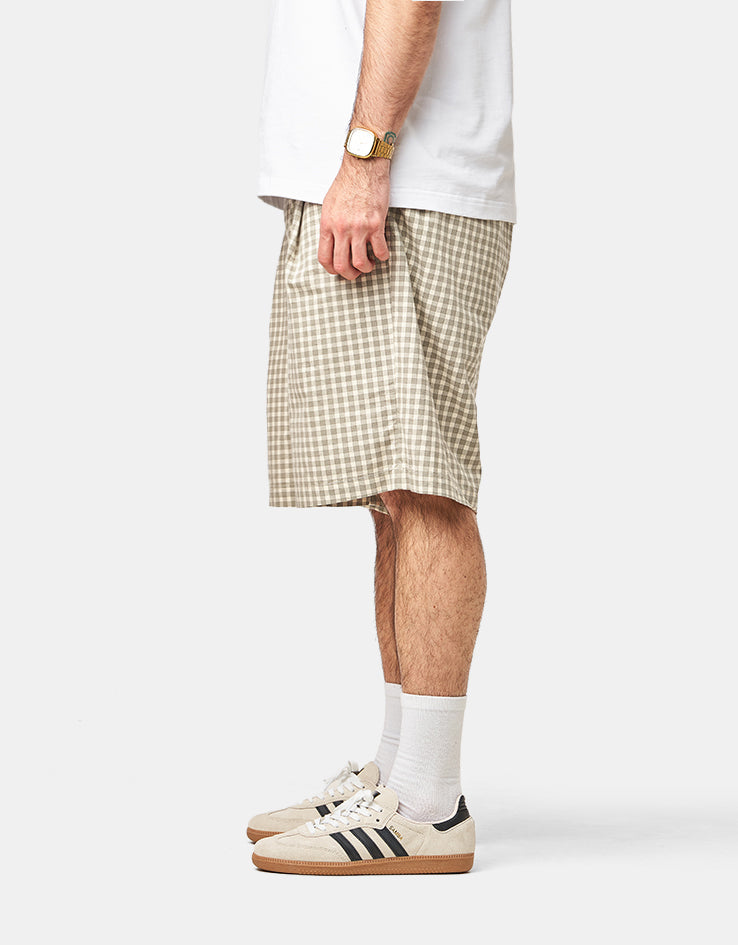 Obey Coen Pleated Plaid Shorts - Birch Multi