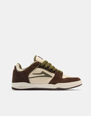 Lakai Telford Low Skate Shoes -  Chestnut Brown/Birch Suede