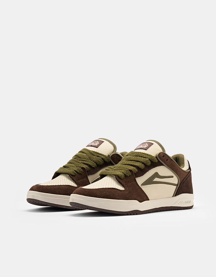 Lakai Telford Low Skate Shoes -  Chestnut Brown/Birch Suede