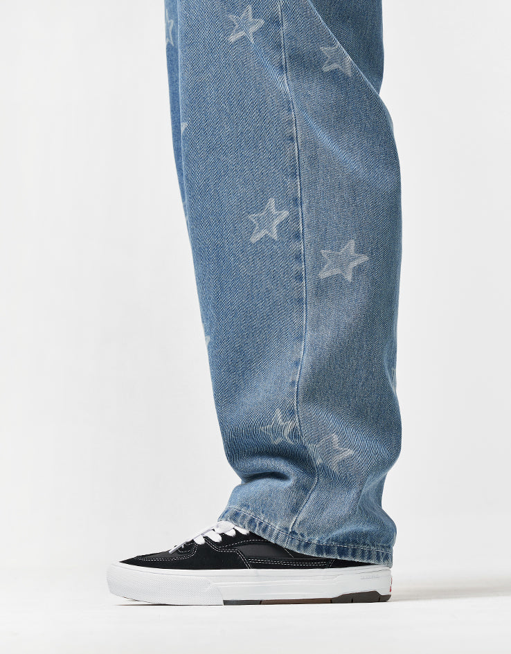 Vans Check-5 Baggy Denim Starmarked Pants - Stonewash Blue – Route One