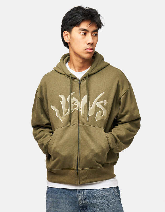 Vans Wild Circle Full Zip Hoodie - Mossy Olive