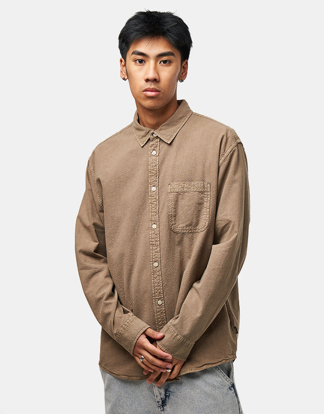 Vans Lawson Seersucker Pigment L/S Shirt - Bay Leaf