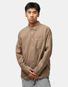 Vans Lawson Seersucker Pigment L/S Shirt - Bay Leaf