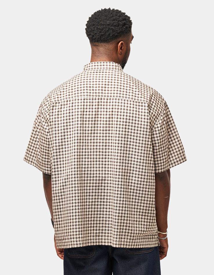 Vans Larkspur Mini Plaid S/S Shirt - Oatmeal/Demitasse