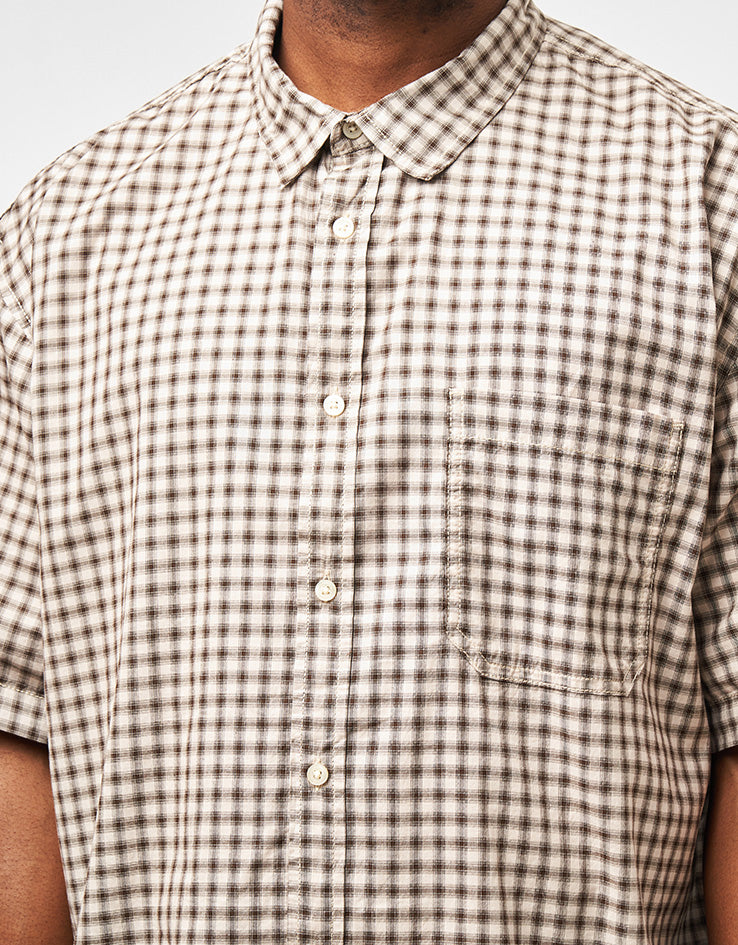 Vans Larkspur Mini Plaid S/S Shirt - Oatmeal/Demitasse