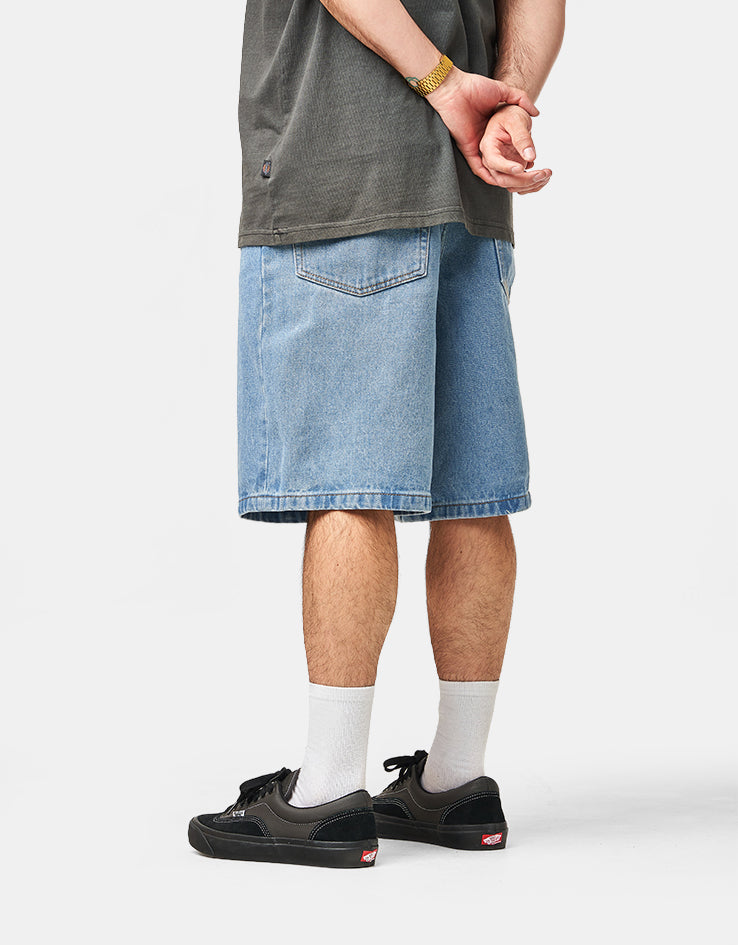 Vans Check-5 Baggy Denim Shorts - Stonewash Blue