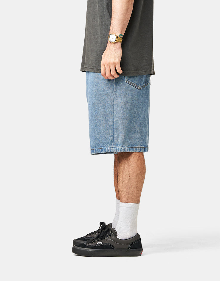 Vans Check-5 Baggy Denim Shorts - Stonewash Blue