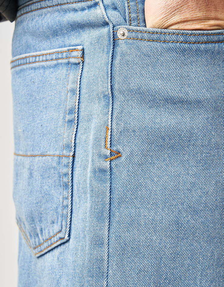 Vans Check-5 Baggy Denim Shorts - Stonewash Blue