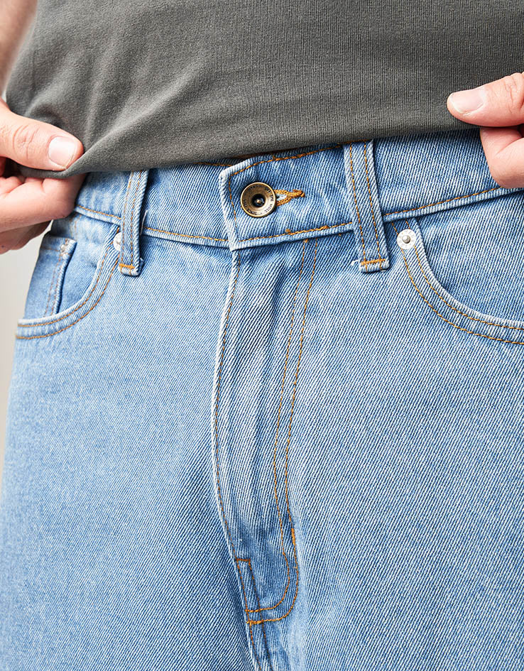 Vans Check-5 Baggy Denim Shorts - Stonewash Blue