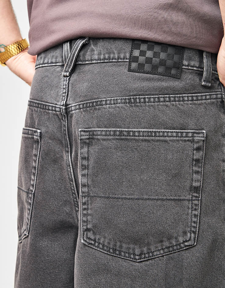 Vans Check-5 Baggy Denim Shorts - Washed Black