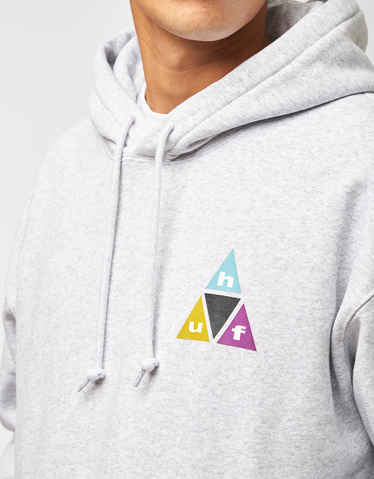 HUF Prism Triple Triangle Pullover Hoodie - Heather Grey
