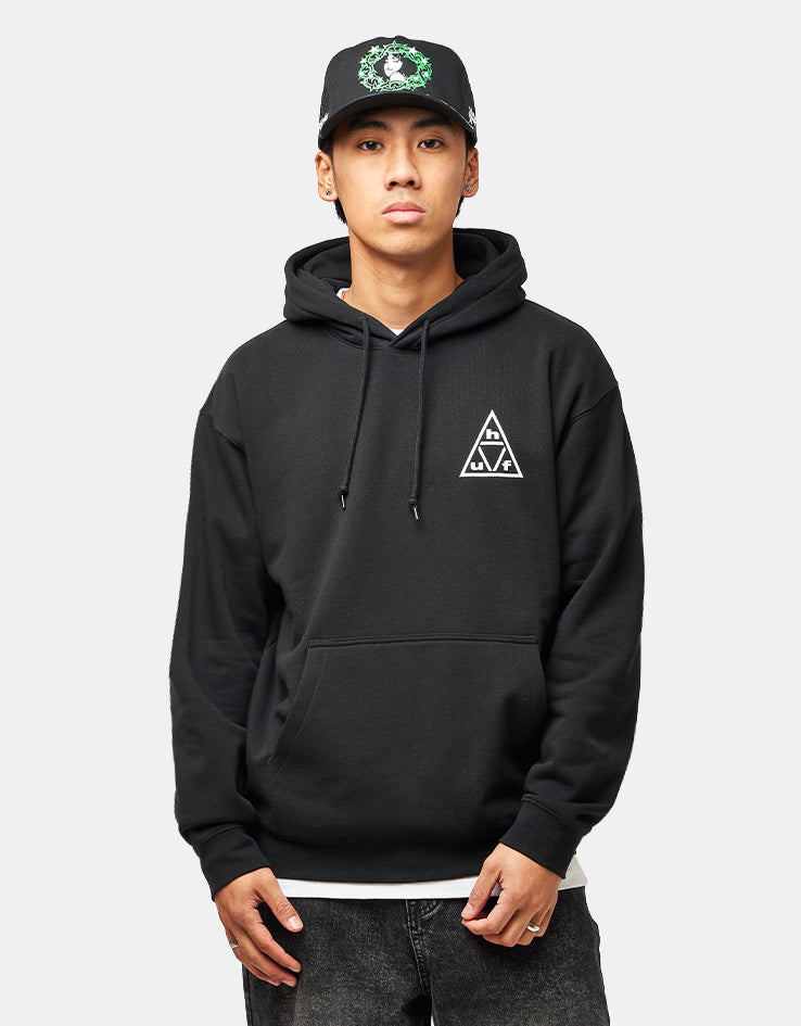 HUF Triple Triangle Pullover Hoodie - Black/White