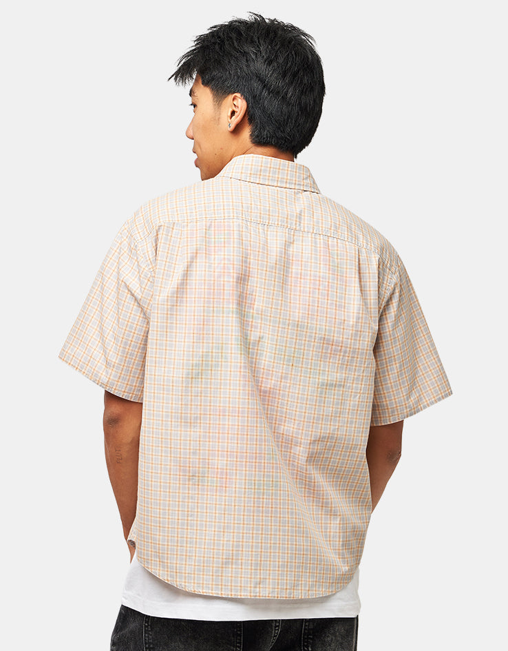 HUF H Star S/S Plaid Shirt - Putty