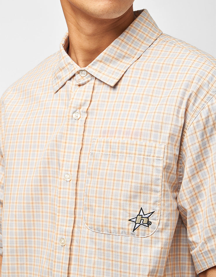 HUF H Star S/S Plaid Shirt - Putty