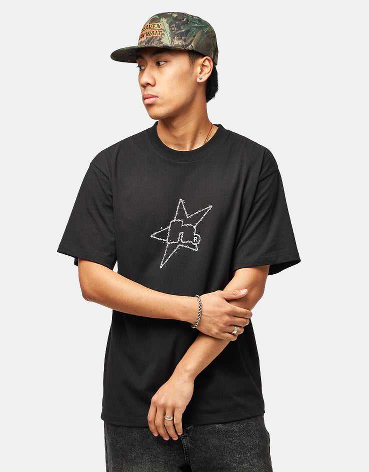 HUF H Star Astral T-Shirt - Black