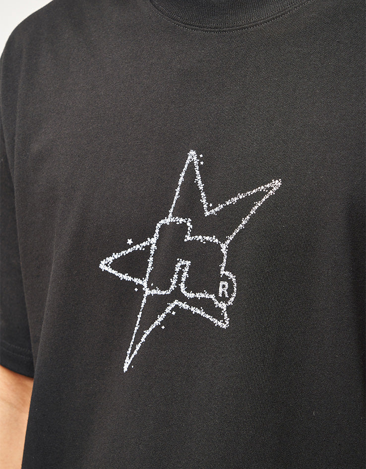 HUF H Star Astral T-Shirt - Black