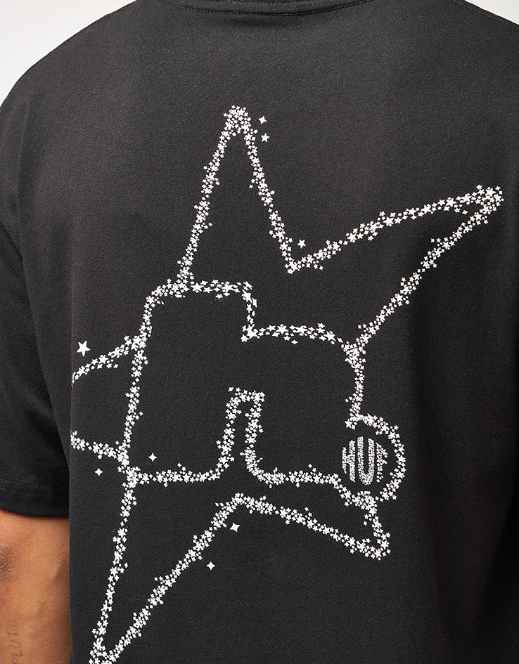 HUF H Star Astral T-Shirt - Black
