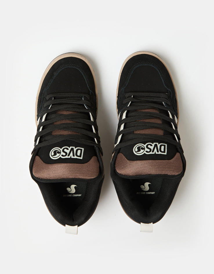 DVS Comanche Skate Shoes - Black/Taupe/Brown Suede