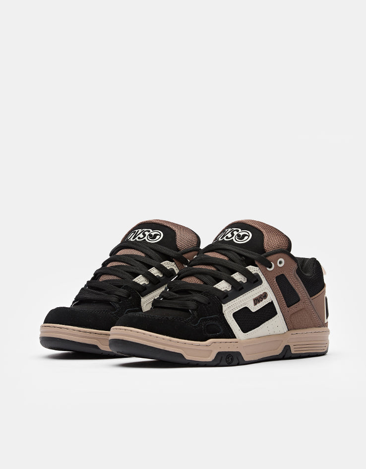 DVS Comanche Skate Shoes - Black/Taupe/Brown Suede