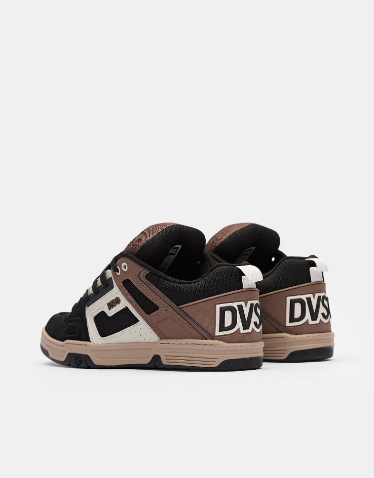 DVS Comanche Skate Shoes - Black/Taupe/Brown Suede
