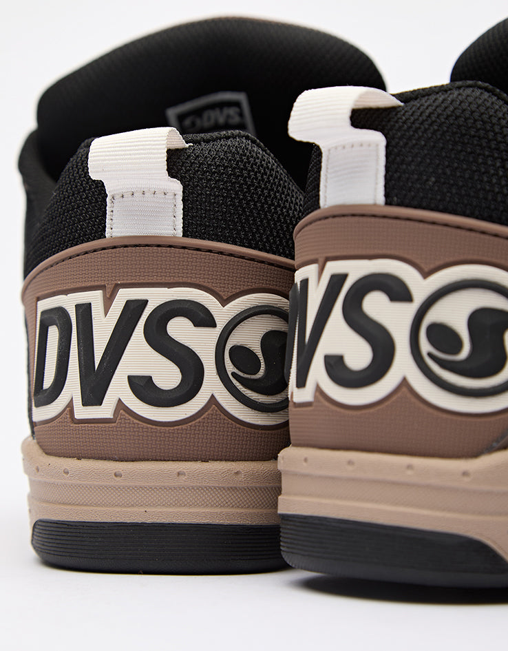 DVS Comanche Skate Shoes - Black/Taupe/Brown Suede