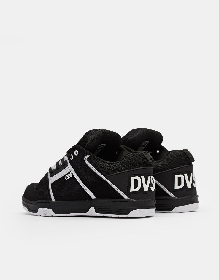 DVS Comanche Skate Shoes - Black/White Leather