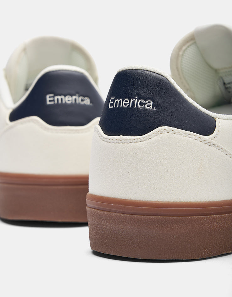 Emerica Moca Skate Shoes - White/Gum