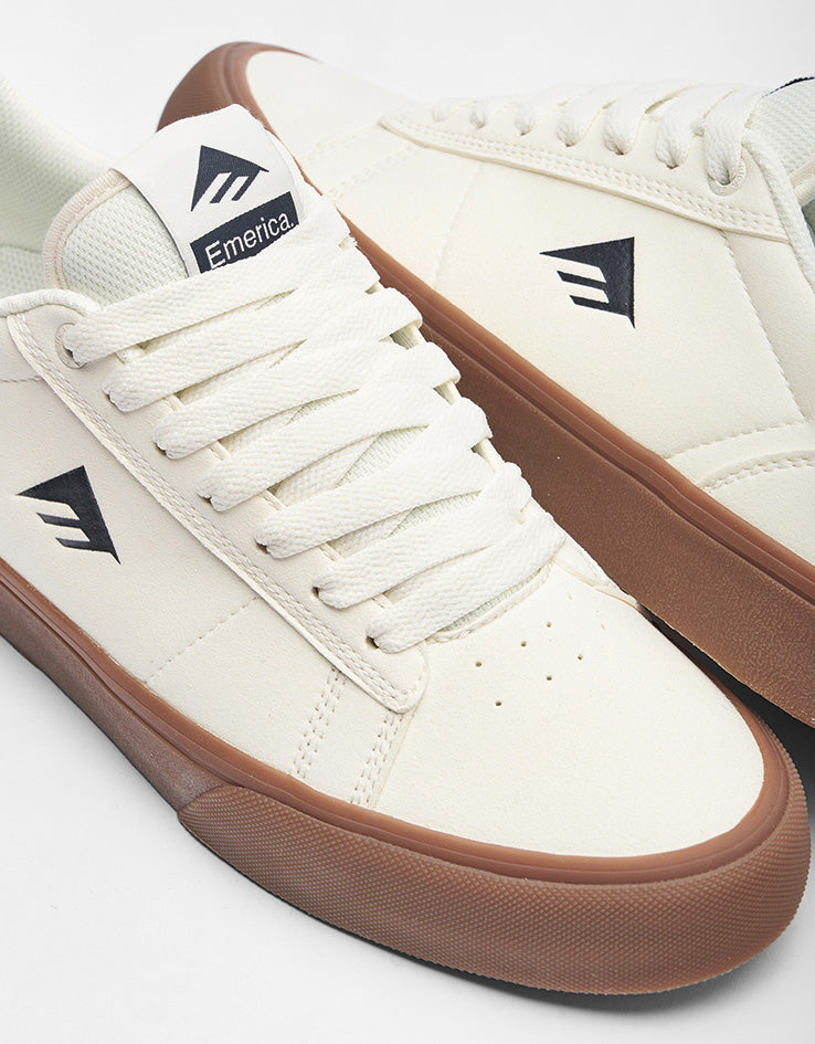 Emerica Moca Skate Shoes - White/Gum