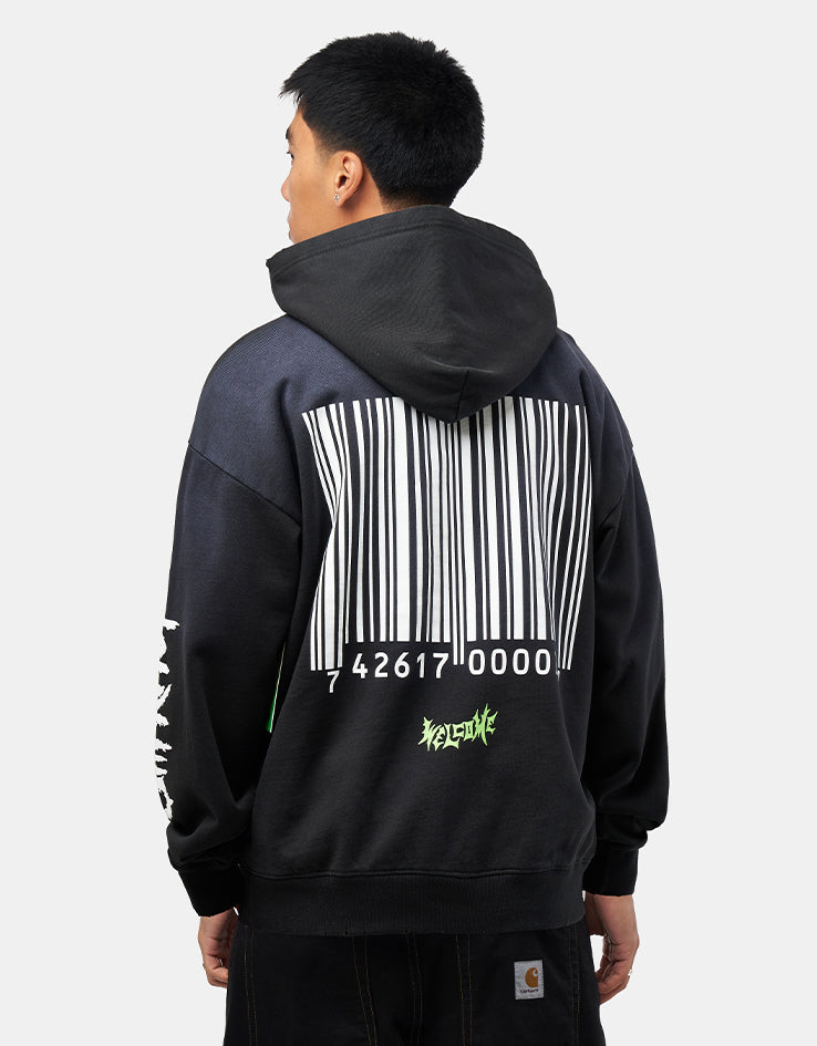 Welcome x Slipknot Ravenous Distressed Sun Fade Pullover Hoodie - Black Fade