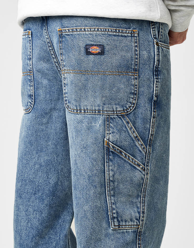 Dickies Garyville Denim Pant - Rinsed Blue W/ Fade