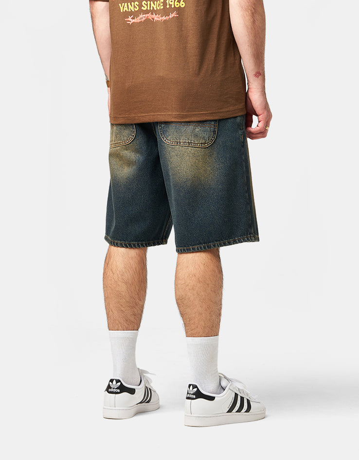 Route One Super Baggy Jorts - Dirty Indigo Wash