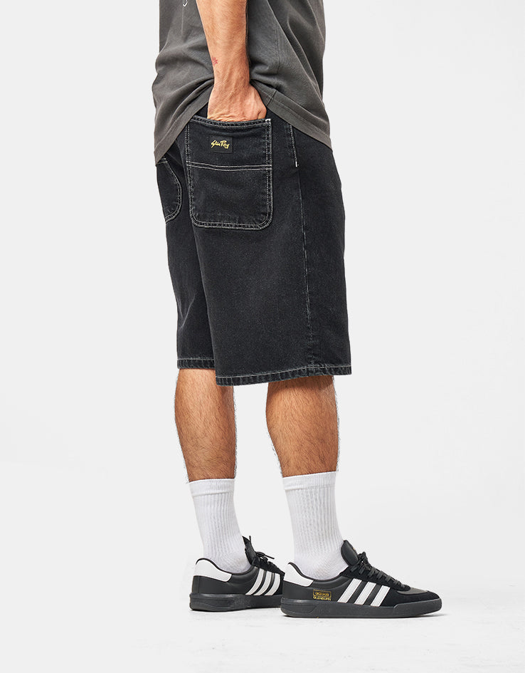 Stan Ray Wide 5 Denim Shorts - Washed Black