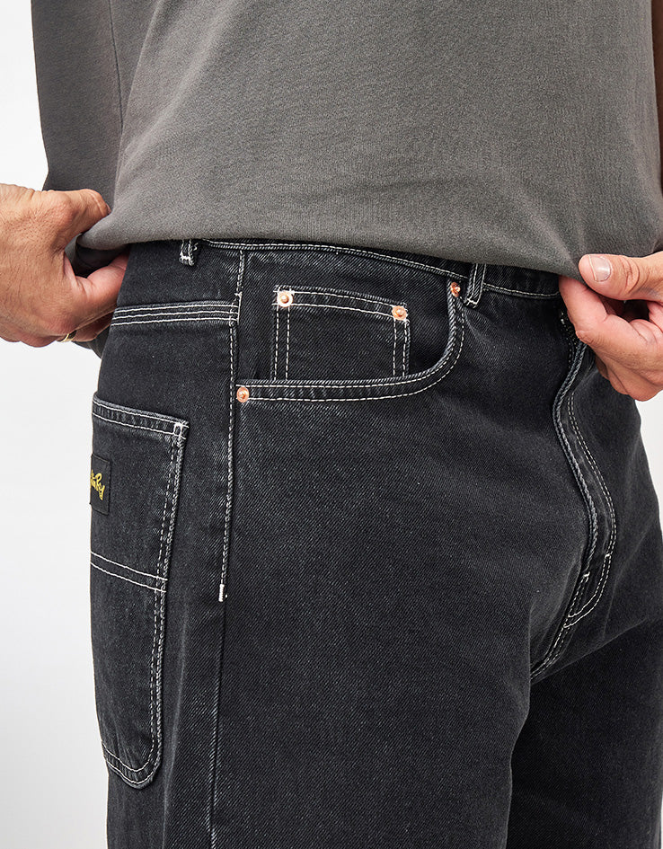 Stan Ray Wide 5 Denim Shorts - Washed Black