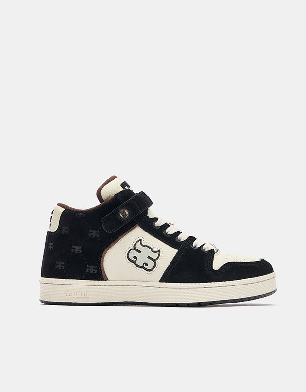 IPATH Grasshopper Skate Shoes - Black Suede & Cream