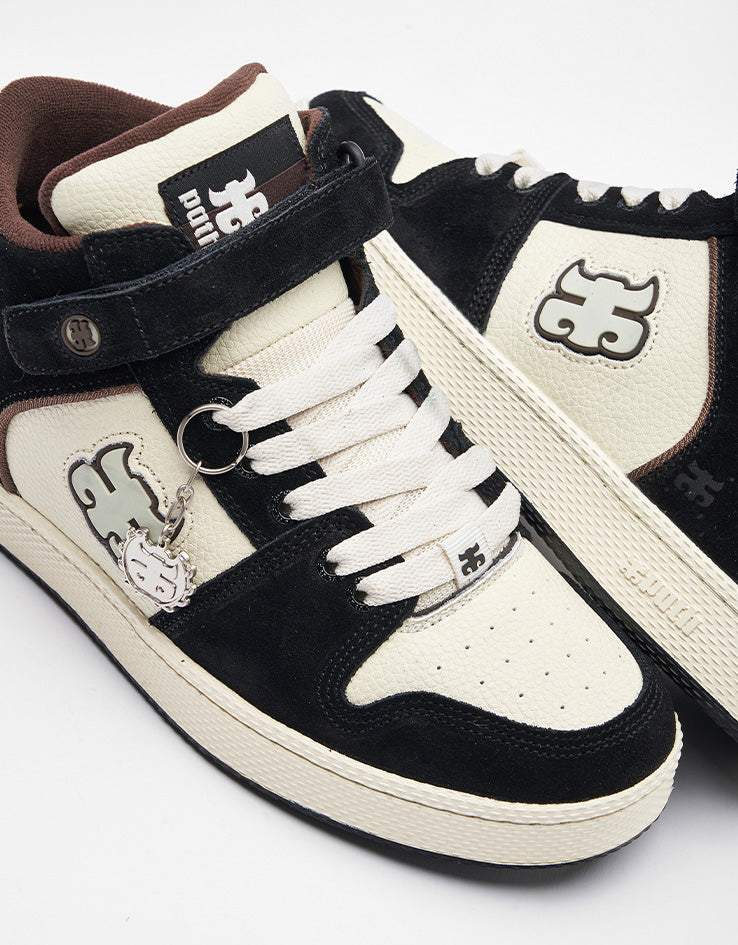 IPATH Grasshopper Skate Shoes - Black Suede & Cream