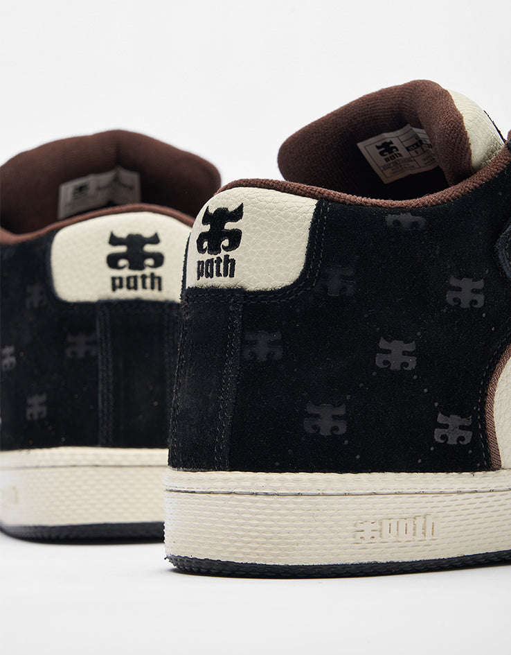 IPATH Grasshopper Skate Shoes - Black Suede & Cream
