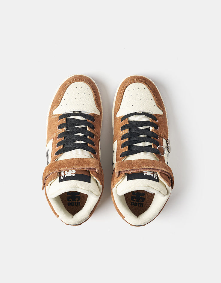 IPATH Grasshopper Skate Shoes - Brown Suede & Cream