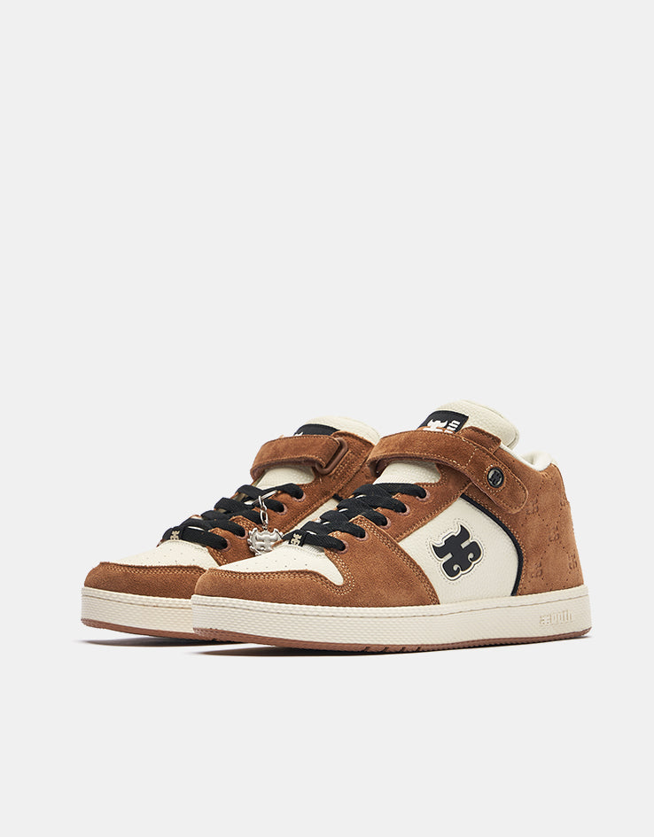 IPATH Grasshopper Skate Shoes - Brown Suede & Cream