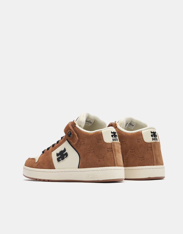 IPATH Grasshopper Skate Shoes - Brown Suede & Cream