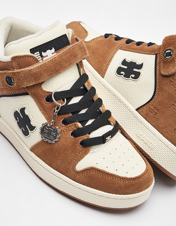 IPATH Grasshopper Skate Shoes - Brown Suede & Cream
