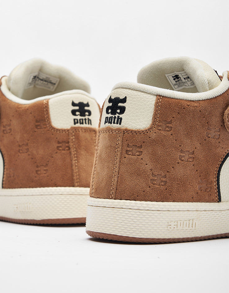 IPATH Grasshopper Skate Shoes - Brown Suede & Cream
