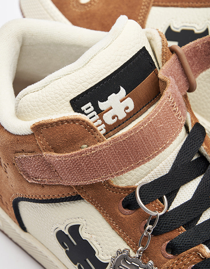 IPATH Grasshopper Skate Shoes - Brown Suede & Cream