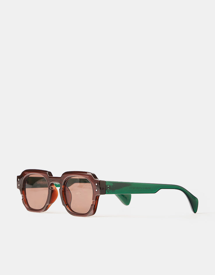 Route One Elio Sunglasses - Tortoise/Brown Lens