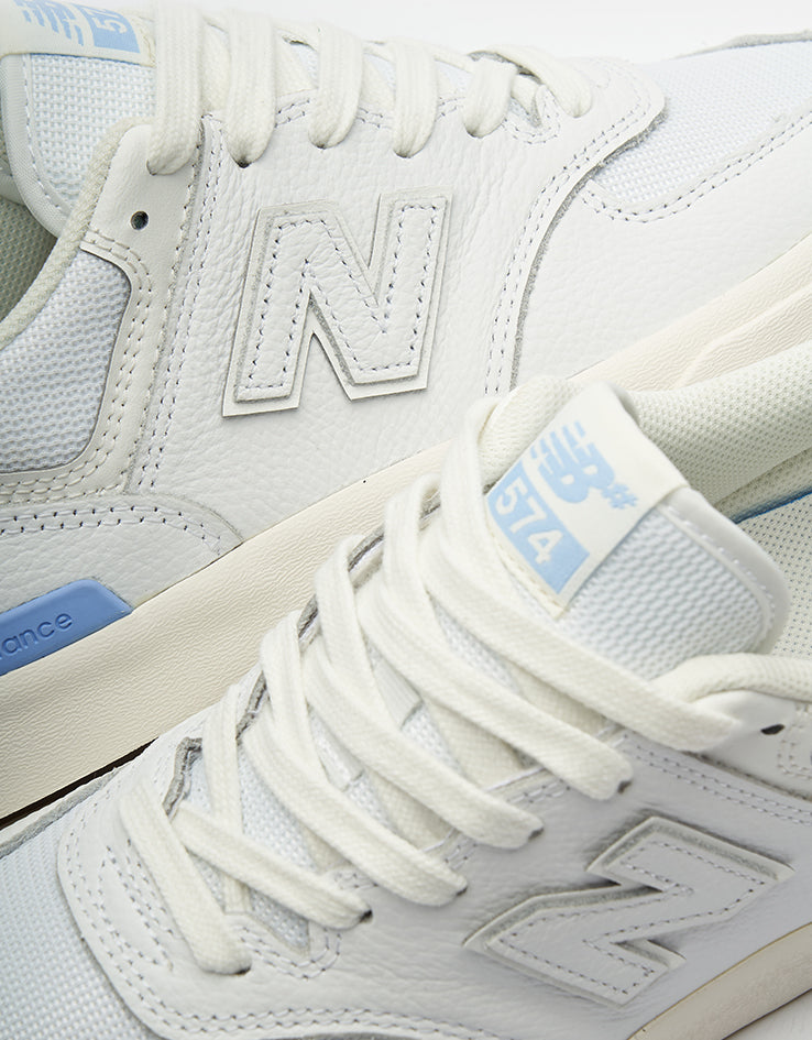 New Balance 574 ホワイト ブルー スニーカー New Balance Numeric 574 Skate Shoes - White/Blue – Route One